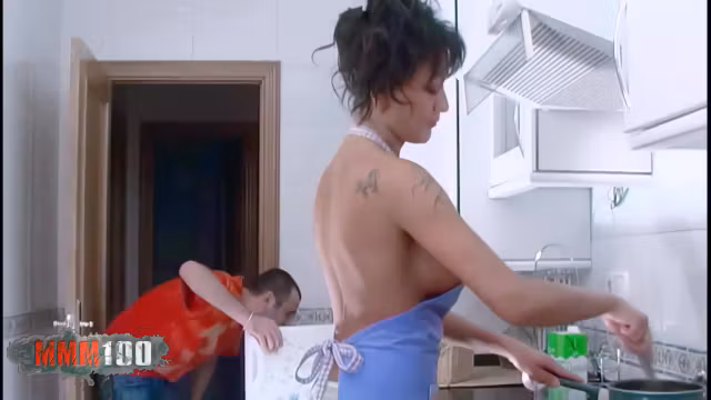 Alex fist fucking Delfynn Delage in the kitchen - MMM100