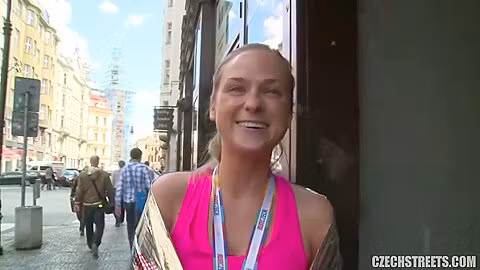 Funny Czech Blondie Getting Pounded Hard Outdoor