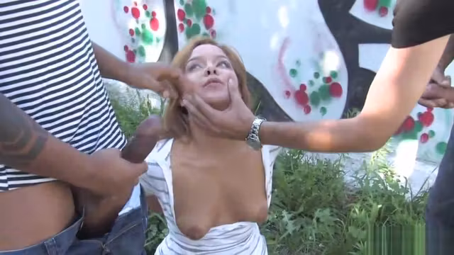 Euro slut fucks huge dick in public bus