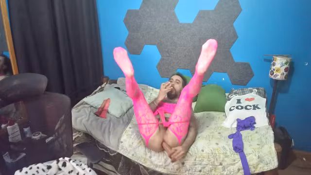 Bearded Bitch Posing And Farting For His Master