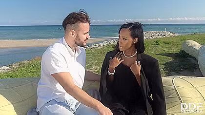 Stranded, Thankful & Horny: Dark Babe Swallows Big Cock With Noe Milk