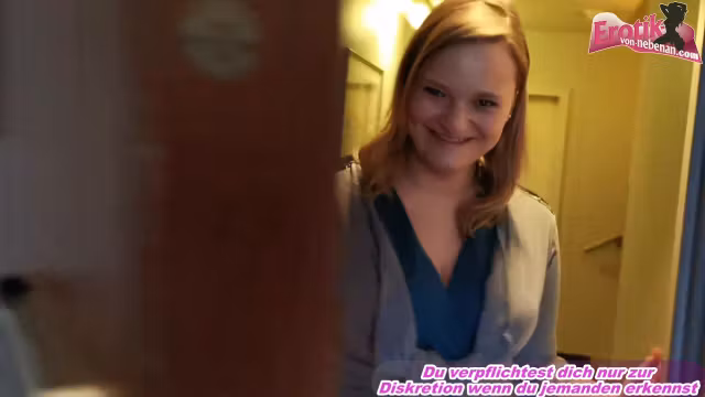 German chubby girl next door cheats with neighboor
