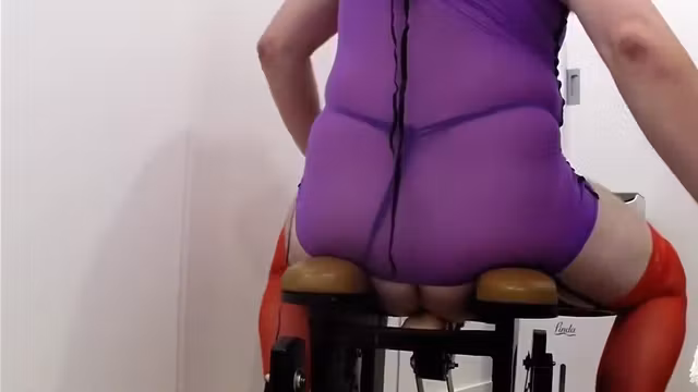 JORGINA - PURPLE LINGERIE ON MONKEY ROCKER