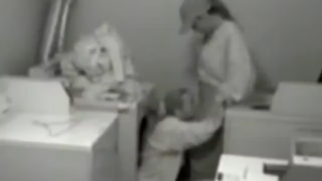 Lesbians get spied in the laundry room