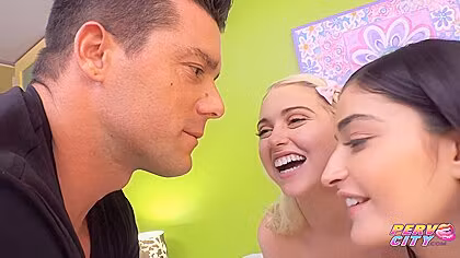 PervCity Emily Willis Chloe Cherry teen 18+ Anal Threesome