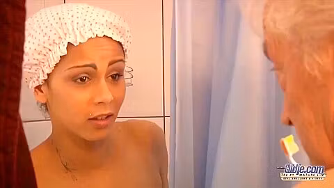 Grandpa And Maid Shower Sex Mexican