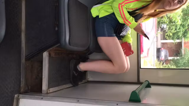 Bare candid legs in short shorts