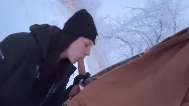 Outdoor Stepmom Almost Caught Getting Dick Hard In Winter Storm - Mya Lane And Ryland Ryker