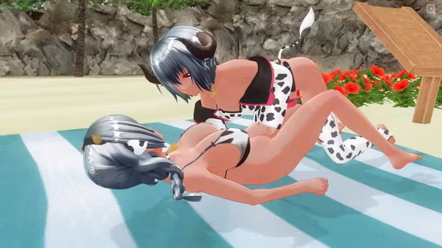 3d Hentai And Hentai 3d In Yuri Cow Girl Fucks Her Girlfriend
