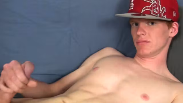 Straight twink tugs cock