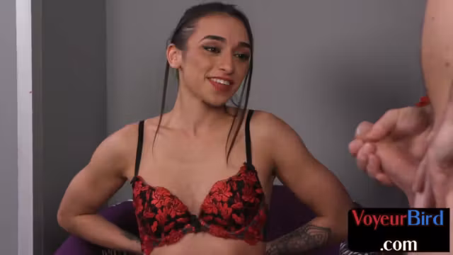 Pervy voyeur minx enjoying the show
