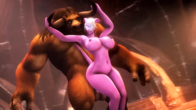 World of Warcraft Busty Draenei Rough Fucked in Every Hole