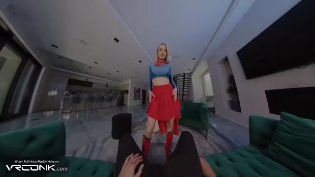 Emma Hix - Busty Blonde Supergirl Fucks In Heels In Dc Comics Cosplay Parody