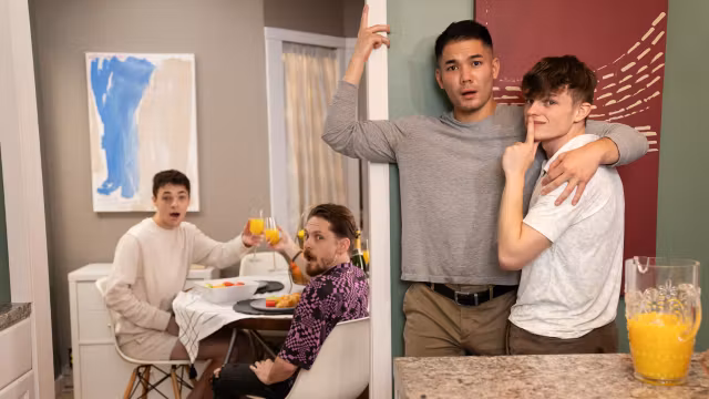 Raunchy Brunch Part 3 Scene Poster on men with Jake Preston, Colton Reece