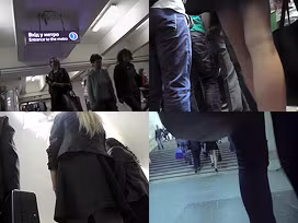 Hot thong of a sexy bitch seen in free upskirt video