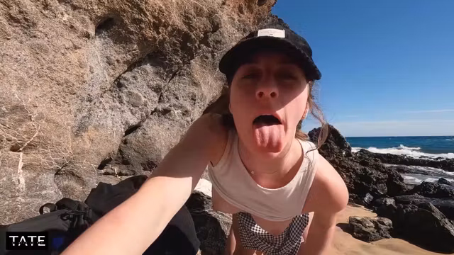 Amateur Have Risky Sex On The Beach With Teeny Ginger And Little Arden