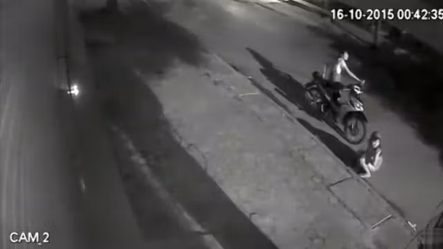 Scooter babes urinating in public