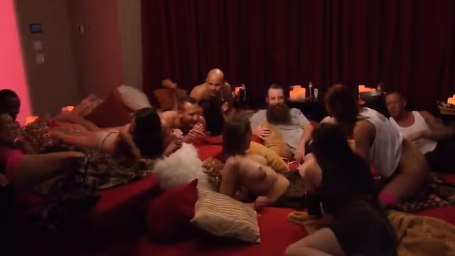 Horny couples having party in swinger reality show