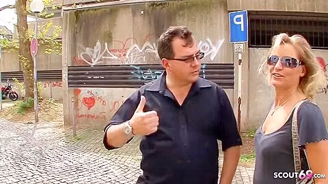 German Man Speaks To Strange Woman On The Street And Takes Her To Fuck