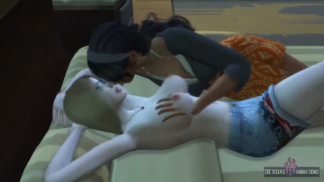 Geek Girl Takes Control When She Has Lesbian Sex - Sexual Hot Animations