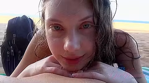Elena Koshka In Elena Pees On The Beach And Sucks Your Cock Too