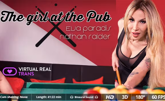 Eva Paradis,Nathan Raider in The Chick At The Pub - SexLikeReal Shemale