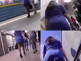 Round ass milf looks hot in hot upskirt movie