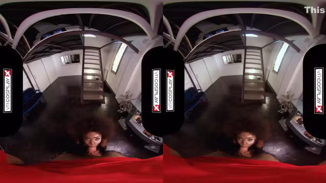 Virtual Reality - Ebony Babe Domino Testing Your Superpowers In Deadpool Xxx