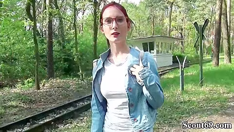 College Redhead Teen 18+ Lia In Public Casting