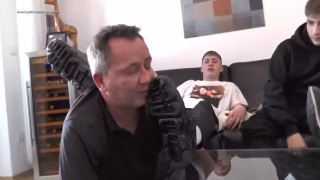 German masters sneaker licking old men