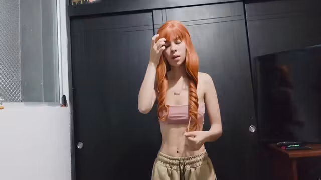 The Redhead Sexy And Hot Laura Finds A Stranger In Her Room And Strips Naked In Front Of Him - Laura Hot And Jopy Laura