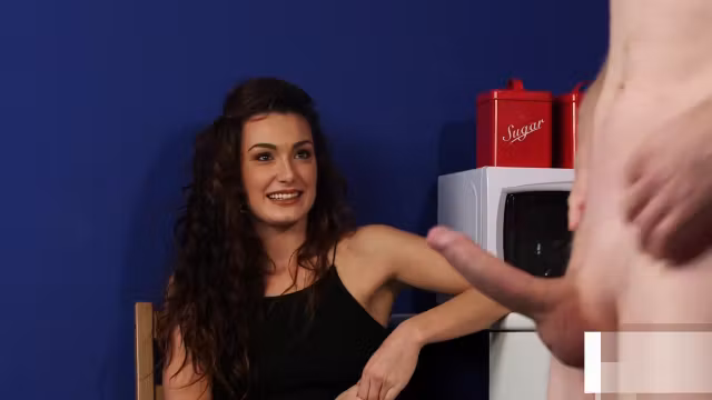 CFNM teen 18+ humiliates tugging guy