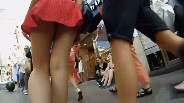 Sweet ass under a colorful dress