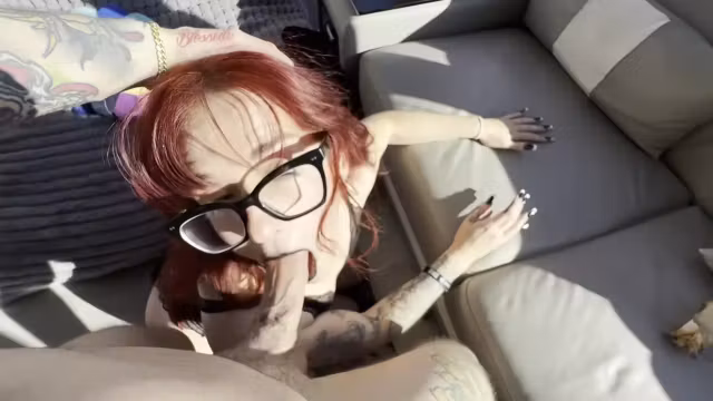 Tatted Redhead Creampied And Fucked Hard