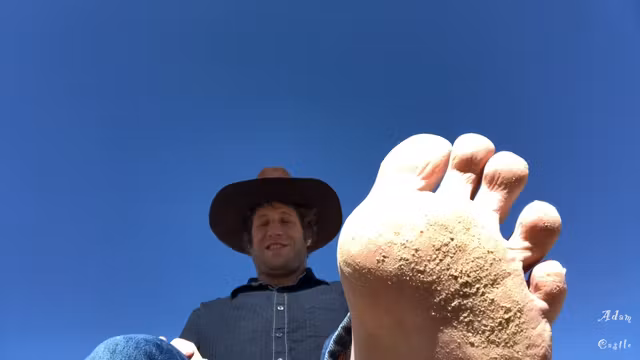 Outdoors Cowboy Dirty Gay Foot Worship & Joi