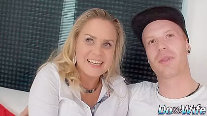 Blonde Wife Barra Brass Anally Creampied Right Next To Her Cuckold