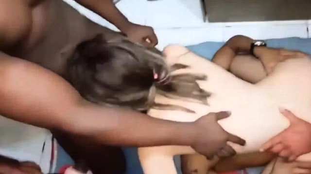Interracial Gangbang