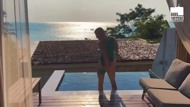 Kinky Axel Abysse Tears His Hole In Pool Solo Anal Torment