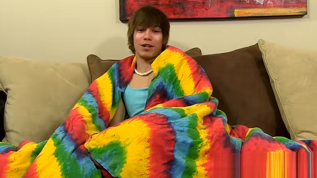 Interviewed gay guy toys his ass and jerks his cock solo