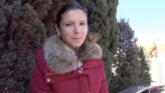 Gina Gerson In Duitse Scout Magere Tiener Opgepikt Voor Castin