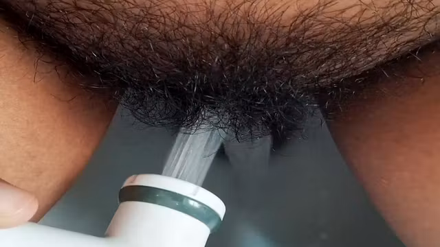 Pissing In Bathroom And Hardly Squirting Orgasm Then Moaning