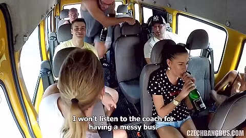 Gangbang Bus Fake Twins And Friends /2 - Brunette Rides Driver