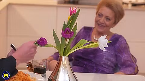 Granny Has Made A Special Dinner For Her Toyboy - Marina T