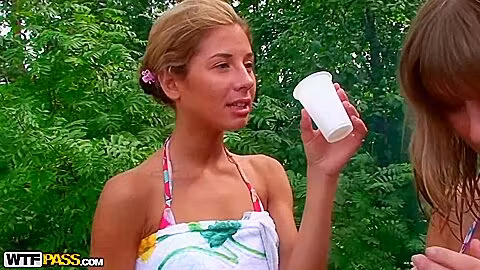 Hannah, Rebeka Akesson And Eric In student 18+ Sex Friends On A Picnic