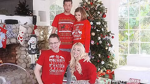 Dylan Snow, Riley Mae And Robert Baldwin In Heathenous Family Holiday Card